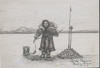 Ahgupuk original Eskimo womand Tomcod fishing