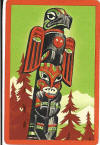 Raven totem on playing card