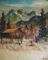 Henne Goodale Alaska cache and mountain scene