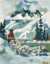 Henne Goodale Mountain pass sled dog scene