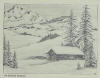 RS card of Alaska cabin and mountain scene